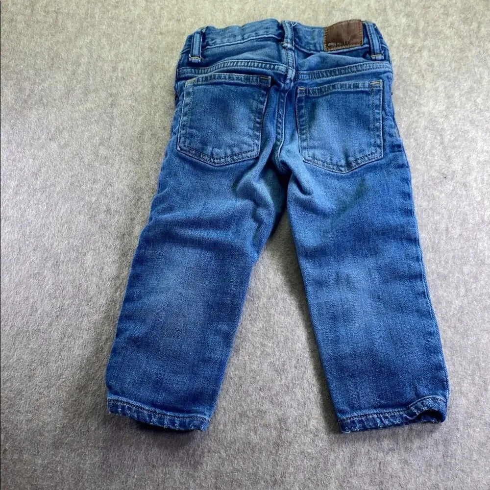 GAP Kids Distressed Skinny Adjustable Waist Blue Jeans Size 2 Years